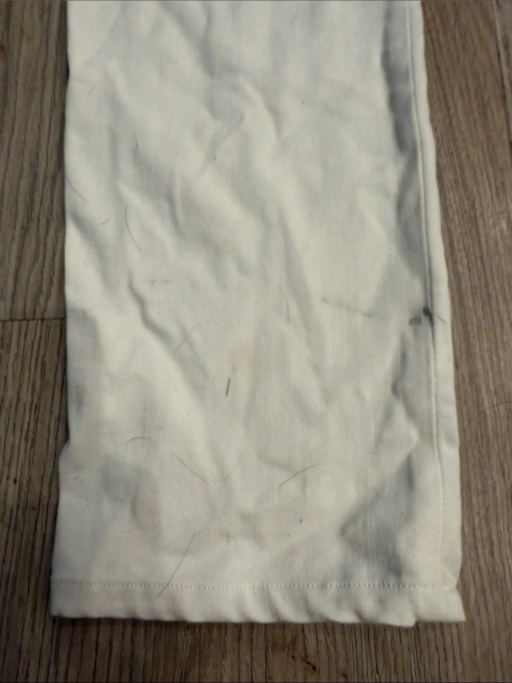 PAIGE Cream Slim Straight Jeans